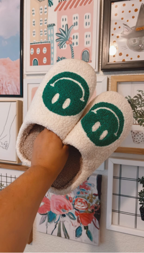 Smiley Face Slippers Green photo review