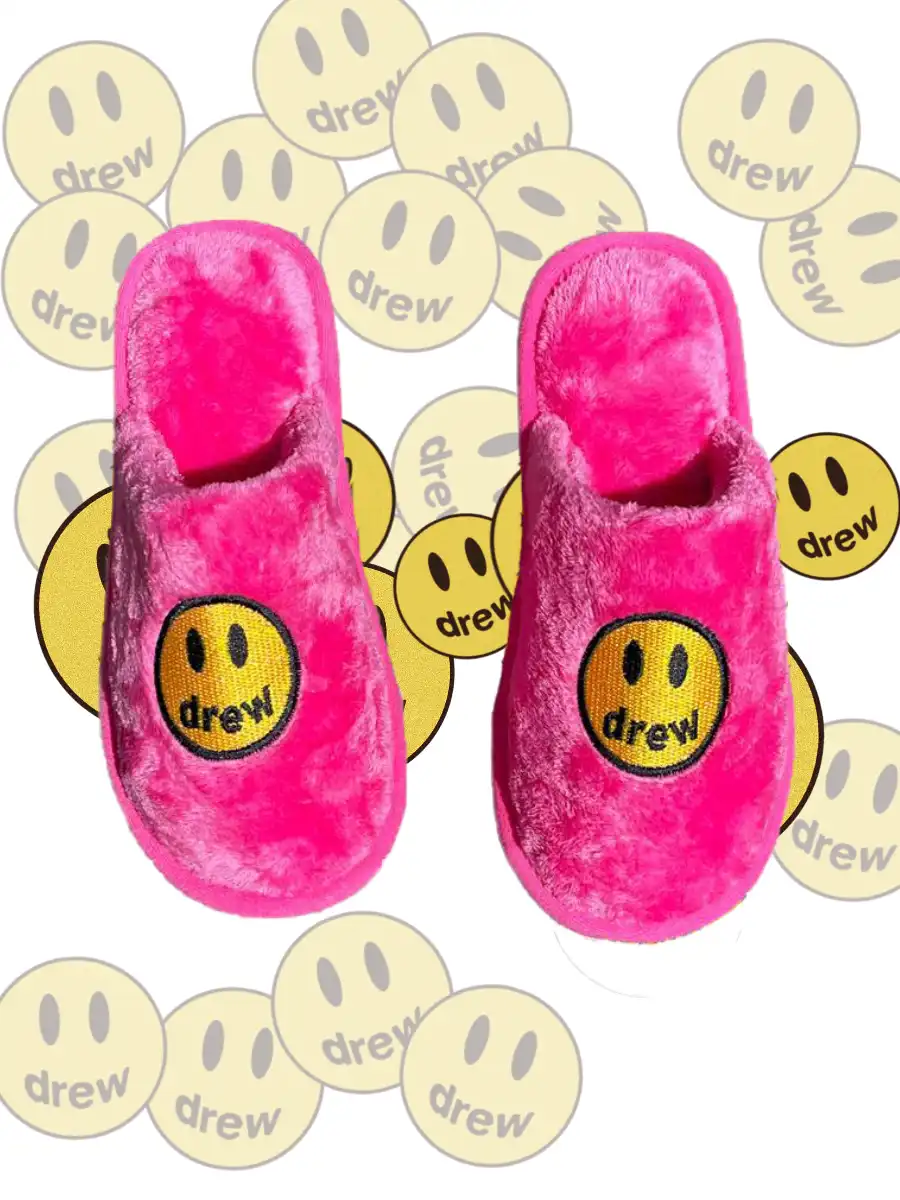 Drew Slippers with Smiley Face