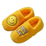 NICE DAY Smiley Face Slippers-Yellow