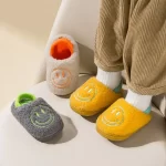 Toddle Smiley Face Slippers with Elastic