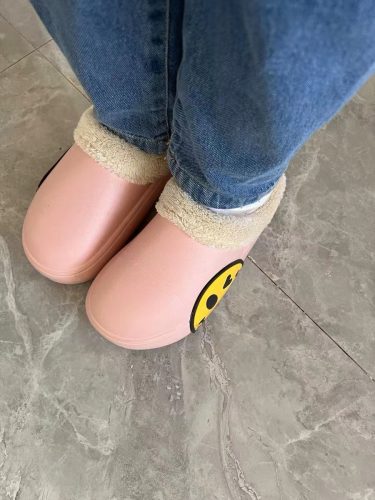 Children's Cotton Waterproof Smiley Slippers photo review