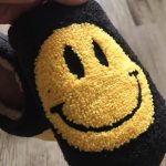 Black Smiley Face Slippers photo review