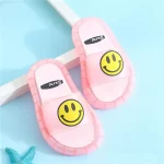 Kid's Luminous Smiley Face Slippers-Pink