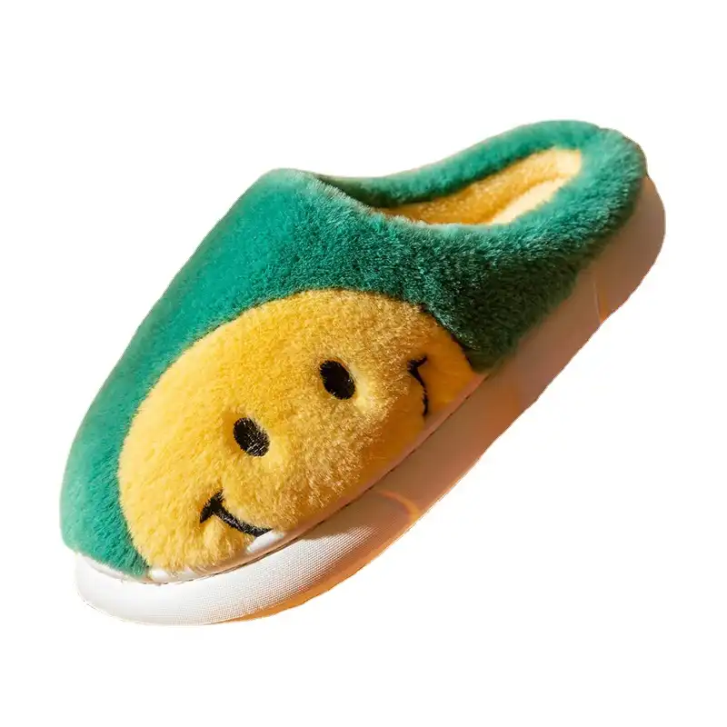 Non-slip Home Smiley Face Slippers-Green
