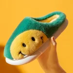 Non-slip Home Smiley Face Slippers-Green