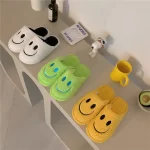 Popular Fuzzy Smiley Face Slippers for Adults