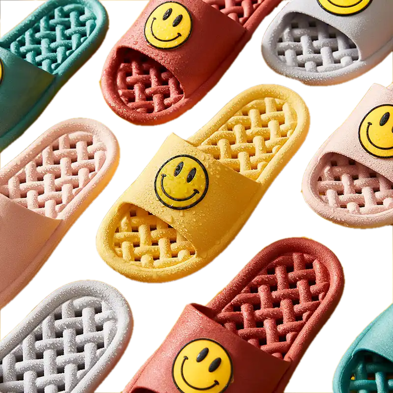Shower Smiley Sandal Slippers with Holes