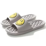 Shower Smiley Sandal Slippers with Holes-Gray