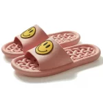 Shower Smiley Sandal Slippers with Holes-Pink