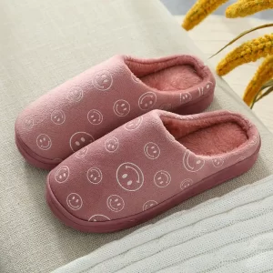 Slippers Full of Smiley Face -Red