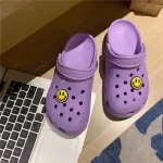 Smiley Face Clogs-Purple