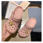 Smiley Face Clogs-Pink