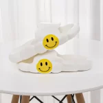 Smiley Face Cloud Sandals -White