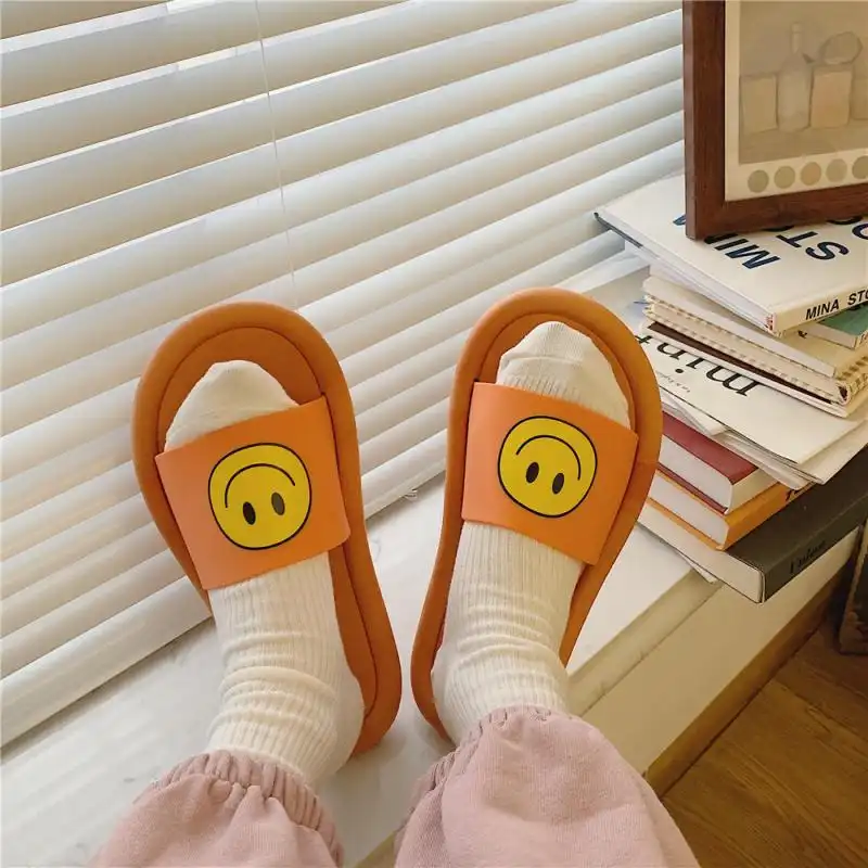 Soft Summer Smiley Slides-Orange