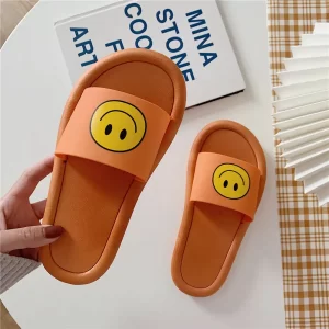 Soft Summer Smiley Slides-Orange