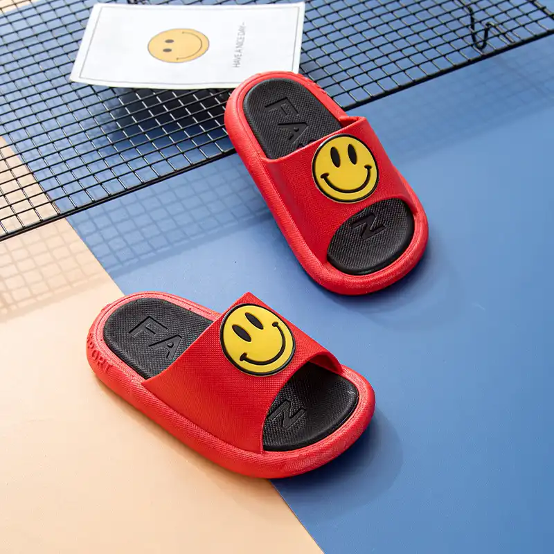 Summer Smiley Face Sandals for Children-Red