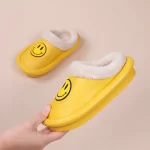 Waterproof Toddler Smiley Face Slippers-Yellow