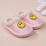 Waterproof Toddler Smiley Face Slippers-Pink
