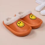 Waterproof Toddler Smiley Face Slippers-Orange