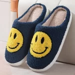 Smiley Face Slippers Navy