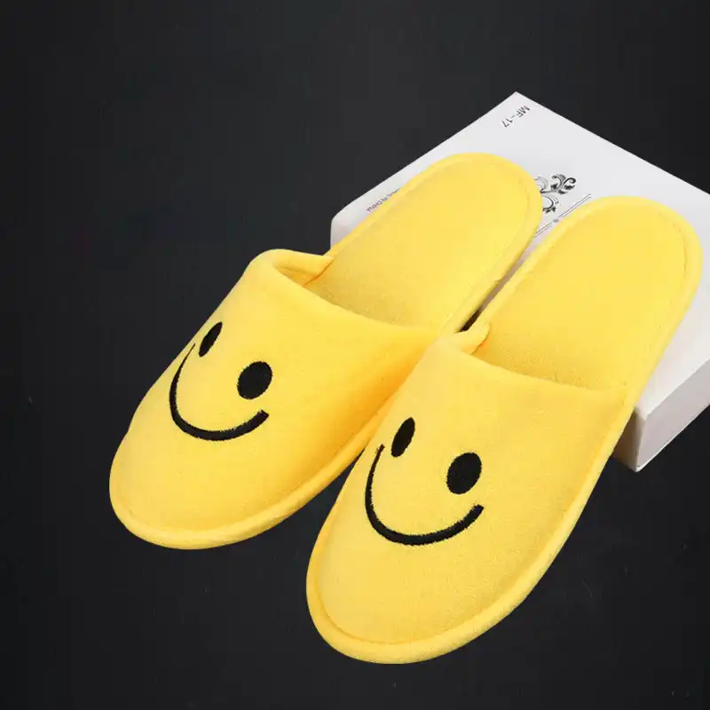 Smiley Face Slippers Disposable Slippers