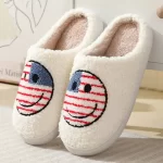 Smiley Face Slippers Flag of the United States