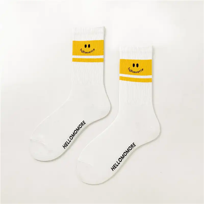 Smiley Face Socks - Stripes