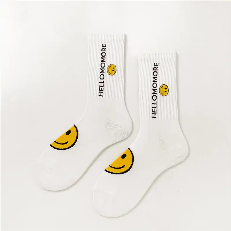 Smiley Face Socks - Vertical