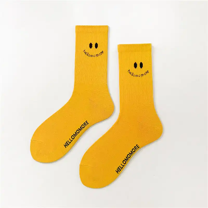 Smiley Face Socks - Yellow