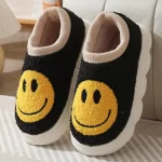 Classic Smiley Face Shoes for Adults - Black