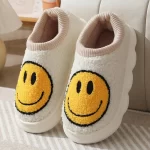 Classic Smiley Face Shoes for Adults - White