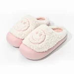 Cute Little Sheep Smiley Face Slippers - Pink