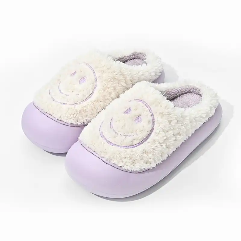 Cute Little Sheep Smiley Face Slippers - Pink